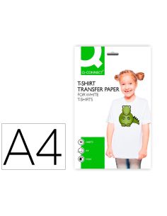 Papel Q-Connect Transferencia Para Tela Kf01430 Din A4 Bolsa De 10 Hojas