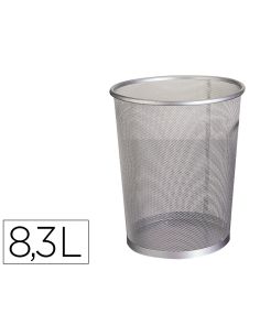 Papelera Metalica Q-Connect Rejilla Gris 190X260X235 Mm