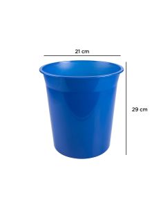 Papelera Plastico Q-Connect Azul Translucido 13 Litros 275X285 Mm 2