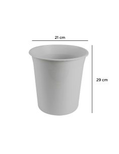 Papelera Plastico Q-Connect Gris Opaco 13 Litros 275X285 Mm 2
