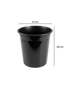 Papelera Plastico Q-Connect Negro Opaco 13 Litros 275X285 Mm 2