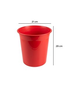 Papelera Plastico Q-Connect Rojo Opaco 13 Litros 275X285 Mm 2
