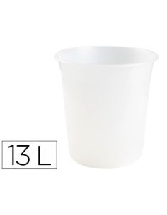 Papelera Plastico Q-Connect Transparente 13 Litros 275X285 Mm