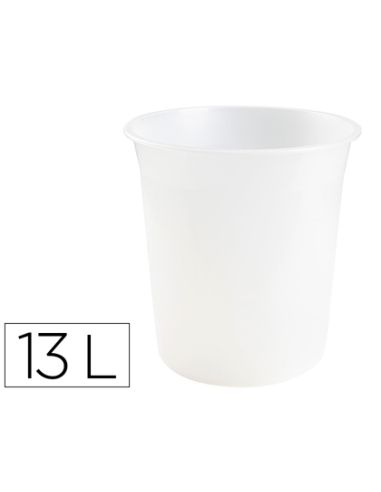 Papelera Plastico Q-Connect Transparente 13 Litros 275X285 Mm