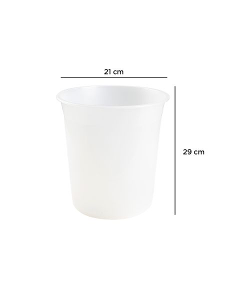 Papelera Plastico Q-Connect Transparente 13 Litros 275X285 Mm