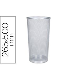 Paraguero Metalico Q-Connect Kf00828 Rejilla Plata 26,5 Diametro X 50 Cm