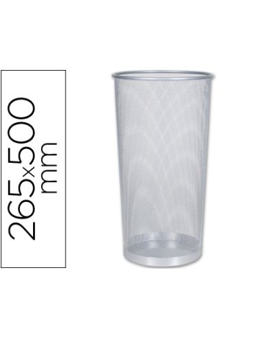 Paraguero Metalico Q-Connect Kf00828 Rejilla Plata 26,5 Diametro X 50 Cm