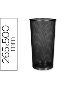 Paraguero Metalico Q-Connect Kf00829 Rejilla Negro 26,5 Diametro X 50 Cm