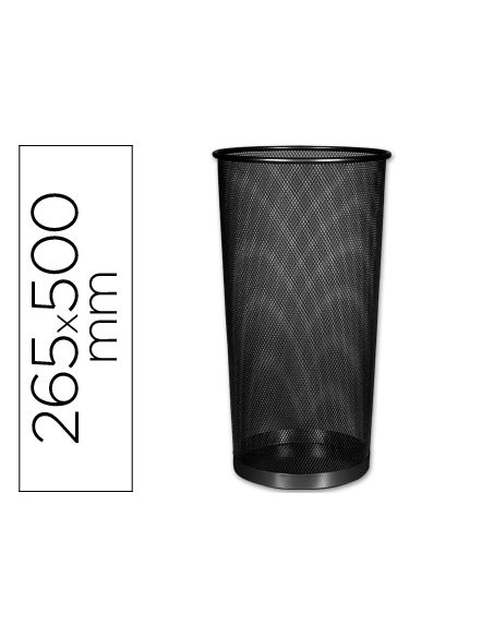 Paraguero Metalico Q-Connect Kf00829 Rejilla Negro 26,5 Diametro X 50 Cm