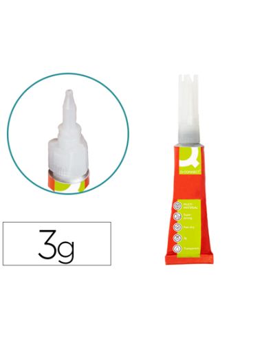 Pegamento Q-Connect Adhesivo Instantaneo Fuerte 3 Gr Unidad
