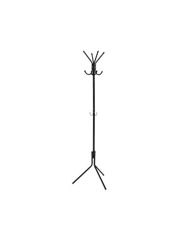 Perchero Metalico Q-Connect Negro 8 Colgadores 173X51 Cm