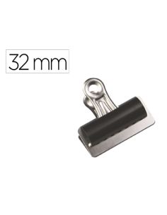 Pinza Metalica Q-Connect Pala Fija 32 Mm Caja De 10 Unidades