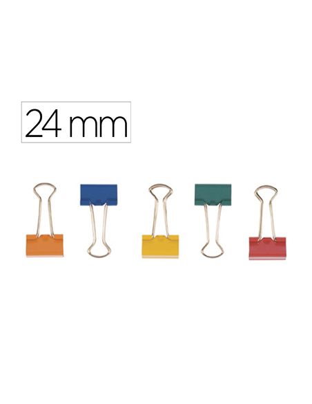 Pinza Metalica Q-Connect Reversible N.2 24 Mm Caja De 10 Unidades Colores Surtidos