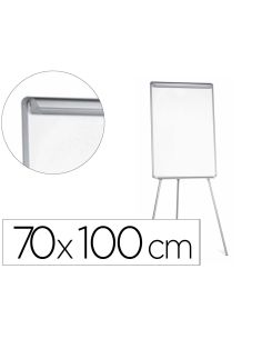 Pizarra Blanca Q-Connect Con Tripode Regulable 90X70X195Cm Y Brazos Extensibles Para Conferencias Superficie Lacada