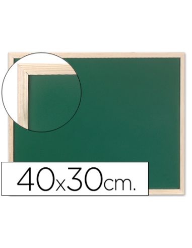 Pizarra Verde Q-Connect Marco De Madera 40X30 Cm Sin Repisa