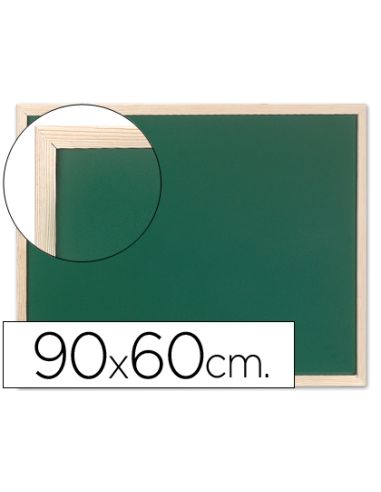 Pizarra Verde Q-Connect Marco De Madera 90X60 Cm Sin Repisa