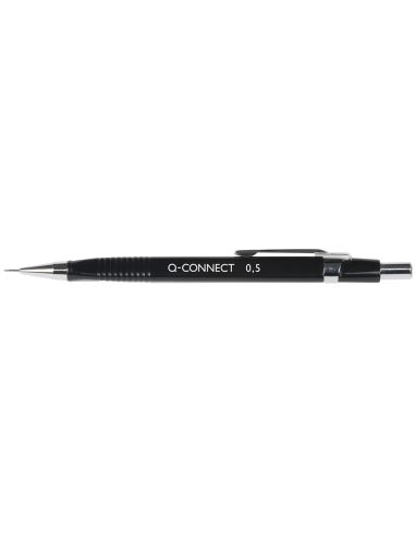 Portaminas Q-Connect 0,5 Mm Con Tres Minas Cuerpo Negro Clip Metalico