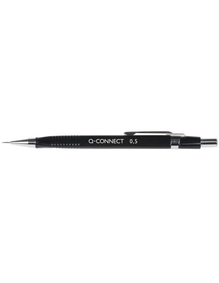 Portaminas Q-Connect 0,5 Mm Con Tres Minas Cuerpo Negro Clip Metalico