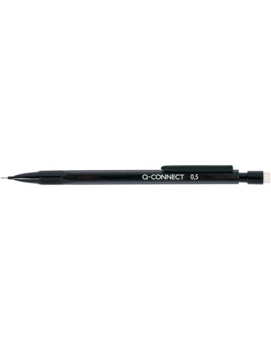 Portaminas Q-Connect 0,5 Mm Con 3 Minas Cuerpo Negro Con Clip Negro