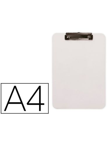 Portanotas Q-Connect Plastico Din A4 Blanco 2,5Mm