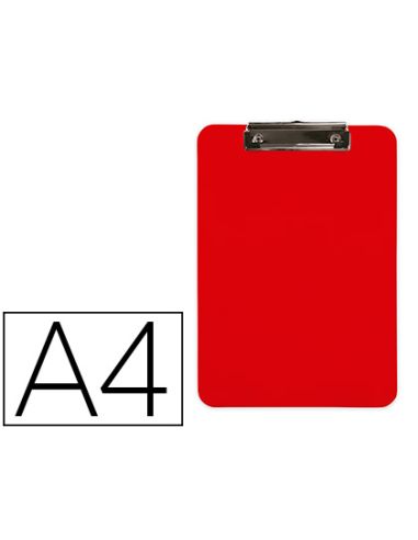 Portanotas Q-Connect Plastico Din A4 Rojo 2,5Mm
