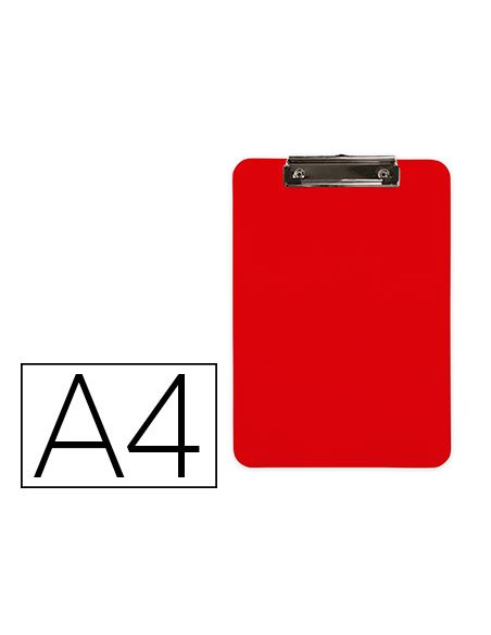 Portanotas Q-Connect Plastico Din A4 Rojo 2,5Mm