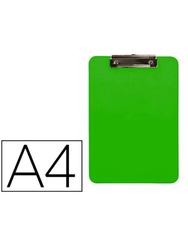Portanotas Q-Connect Plastico Din A4 Verde 2,5Mm