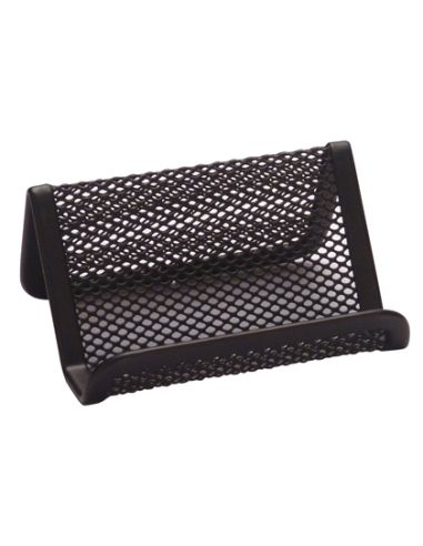 Portatarjetas Q-Connect Metalico Negro 11X7,5X5 Cm
