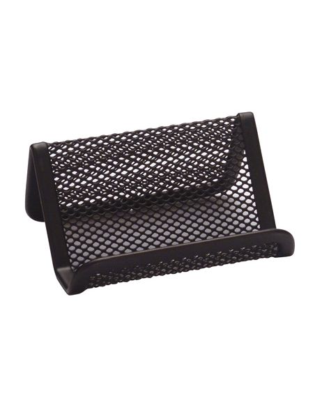 Portatarjetas Q-Connect Metalico Negro 11X7,5X5 Cm