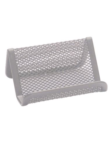 Portatarjetas Q-Connect Metalico Plata 11X7,5X5 Cm