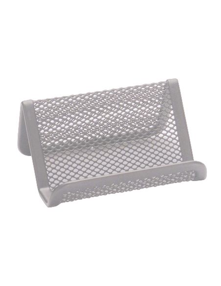 Portatarjetas Q-Connect Metalico Plata 11X7,5X5 Cm