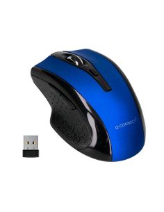 Raton Q-Connect Optico Inalambrico 1000 Dpi Receptor Usb 2,4 Ghz Azul