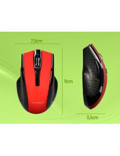 Raton Q-Connect Optico Inalambrico 1000 Dpi Receptor Usb 2,4 Ghz Rojo 2