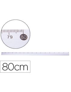 Regla Q-Connect Metalica Aluminio 80 Cm