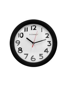 Reloj Q-Connect De Pared Plastico Oficina Redondo 30 Cm Marco Negro 2