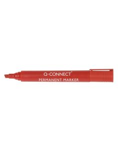 Rotulador Q-Connect Marcador Permanente Rojo Punta Biselada 5 Mm 2
