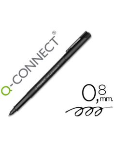 Rotulador Q-Connect Retroproyeccion Punta Fibra Media Redonda 0,8 Mm Permanente Negro