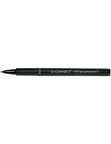 Rotulador Q-Connect Retroproyeccion Punta Fibra Super Fina Redonda 0,5 Mm Permanente Negro