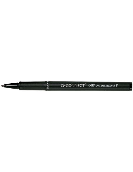 Rotulador Q-Connect Retroproyeccion Punta Fibra Super Fina Redonda 0,5 Mm Permanente Negro