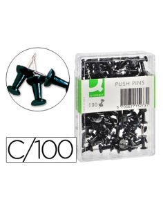 Señalizador De Planos Q-Connect Negro Caja De 100 Unidades