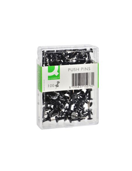Señalizador De Planos Q-Connect Negro Caja De 100 Unidades