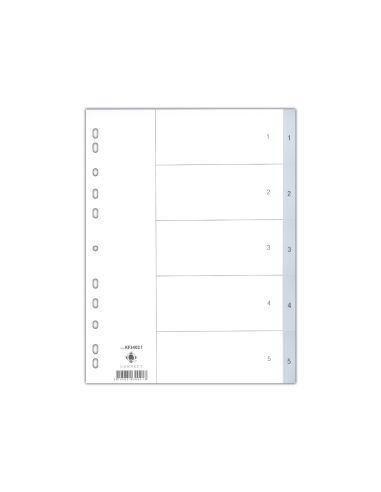 Separador Numerico Q-Connect Plastico 1-5 Juego De 5 Separadores Din A4 Multitaladro