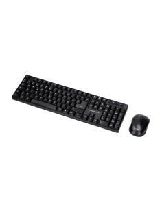 Set Teclado + Raton Inalambrico Q-Connect 2.4G Negro Compatible Windows 2