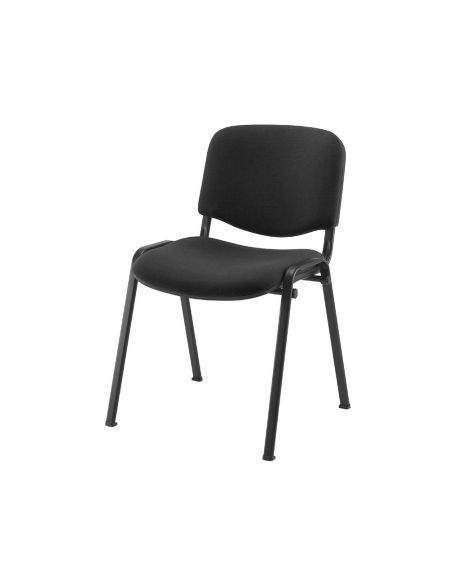 Silla Confidente Q-Connect Apilable Tapizada Sin Ruedas 910Mm Alto 460Mm Largo 440Mm Profundidad Negro