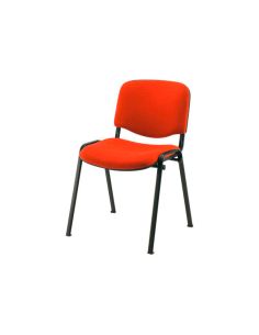 Silla Confidente Q-Connect Apilable Tapizada Sin Ruedas 910Mm Alto 460Mm Largo 440Mm Profundidad Rojo