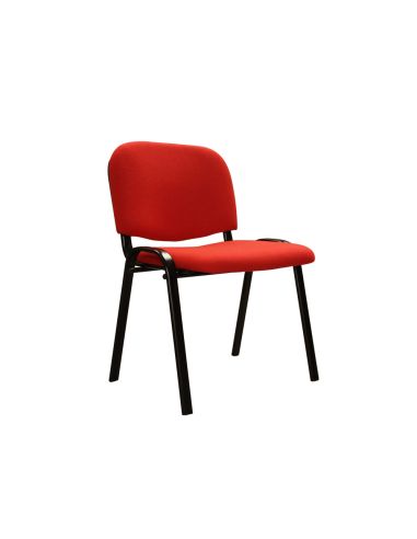 Silla Confidente Q-Connect Apilable Tapizada Sin Ruedas 910Mm Alto 460Mm Largo 440Mm Profundidad Rojo