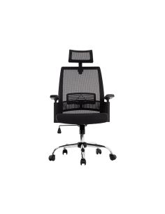 Silla De Direccion Q-Connect Ergonomica Base Metal Respaldo Alto Con Reposacabeza Ajustable