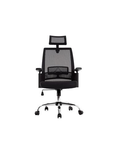 Silla De Direccion Q-Connect Ergonomica Base Metal Respaldo Alto Con Reposacabeza Ajustable