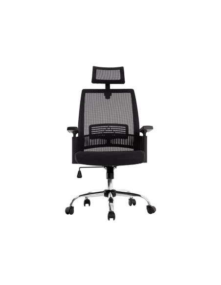 Silla De Direccion Q-Connect Ergonomica Base Metal Respaldo Alto Con Reposacabeza Ajustable