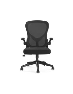 Silla Giratoria Q-Connect Base Metal Regulable En Altura 910+75Mm Alto 610Mm Ancho 550Mm Profundidad Negro 2